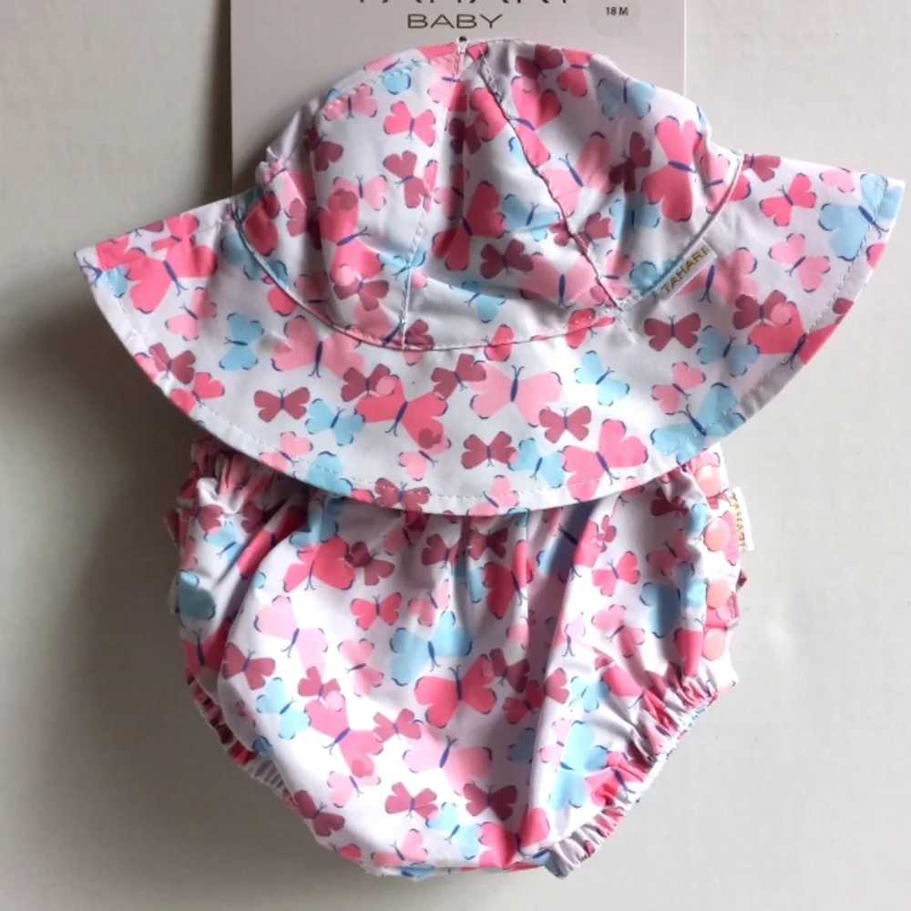 2PC SUN HAT/SWIM DIAPER SET